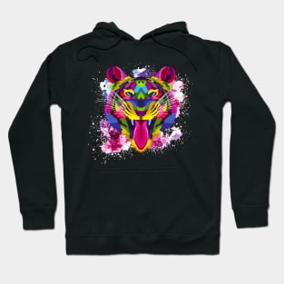 Pop Art Colorful Tiger Hoodie